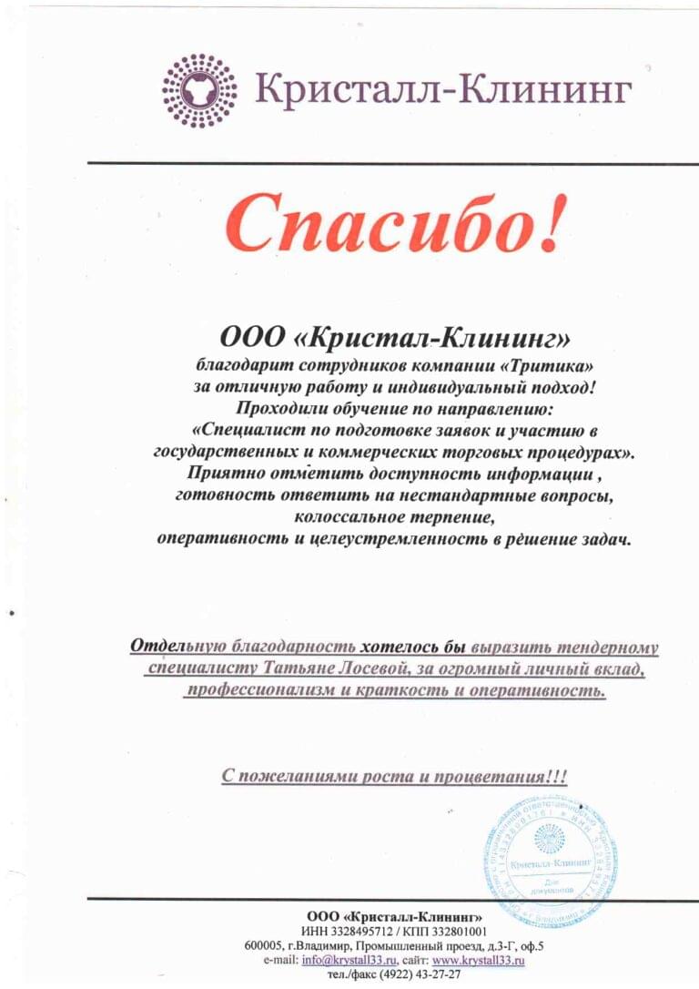 Отзывы о компании Тритика: клиенты о нашем сопровождении